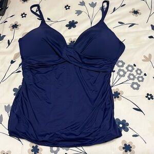 Woman’s navy tankini top